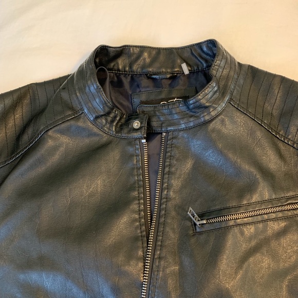 NWT Men’s XXL Vegan Leather Moto Jacket - Picture 1 of 8